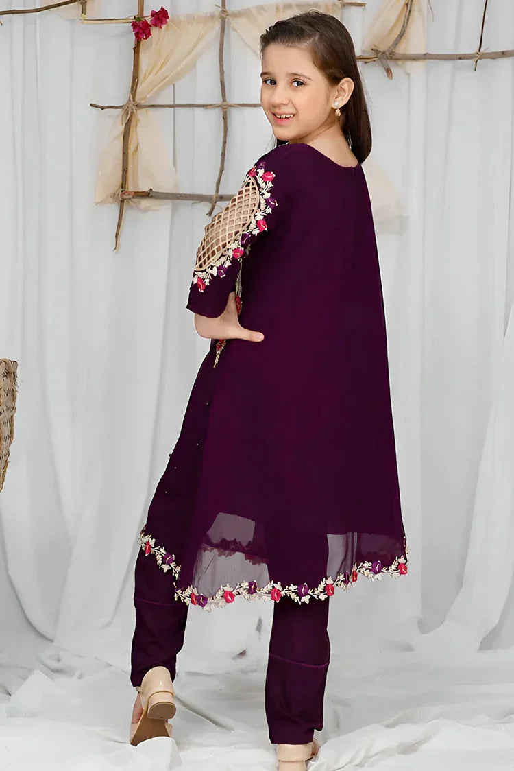 Picture of <!--bmr-->Modest - Pearl Cape Shirt - Purple - Available at Raja Sahib