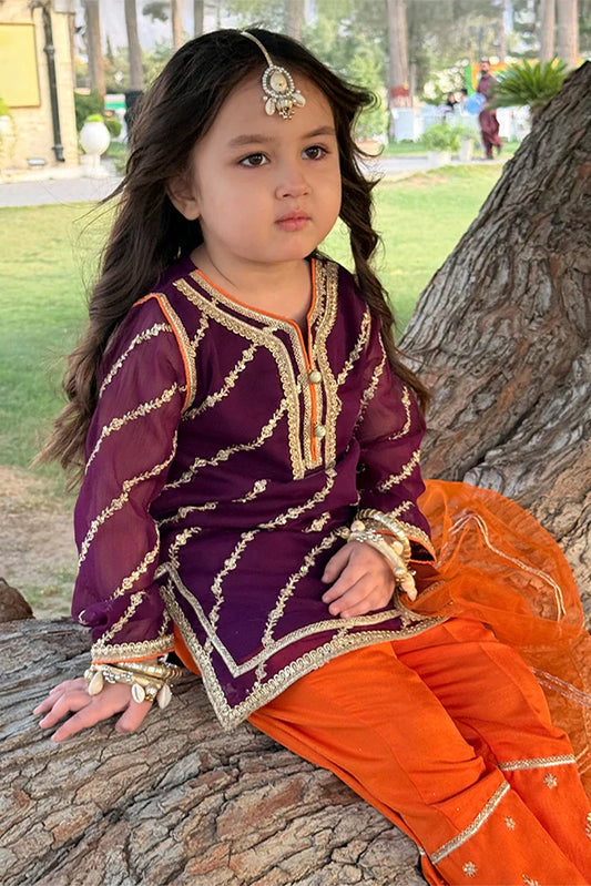 Modest - Girls 3 Piece Suit - Purple Delight