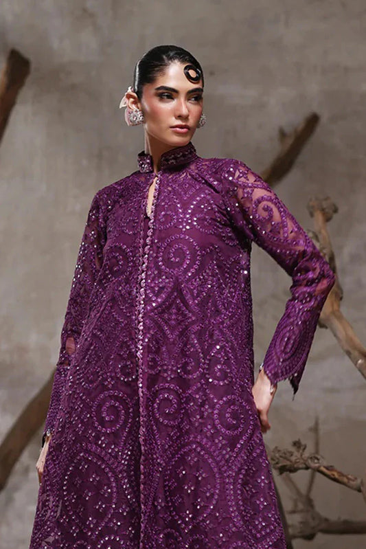 Threads & Motifs - Embroidered Jacket With Crushed Trouser - 9515.3
