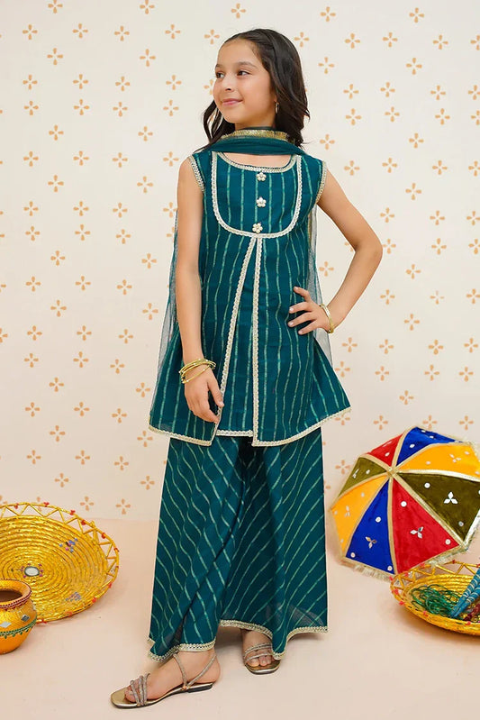 Picture of <!--bnh-->Modest - Girl 3 Piece Cotton Lawn Suit - 9530 - Available at Raja Sahib