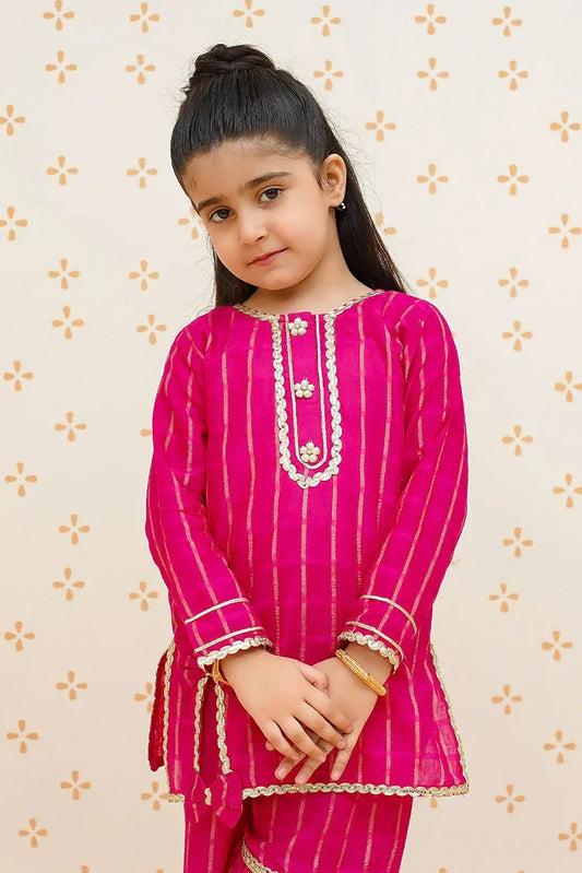 Picture of <!--bnd-->Modest - Toddler 3 Piece Cotton Gharara Set - 9540 - Available at Raja Sahib