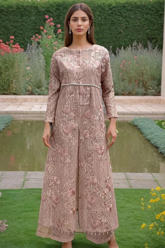 Threads & Motifs - Embroidered Jacket With Trouser - 9606
