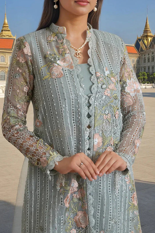 Threads & Motifs - Embroidered Front Open Jacket - 9610