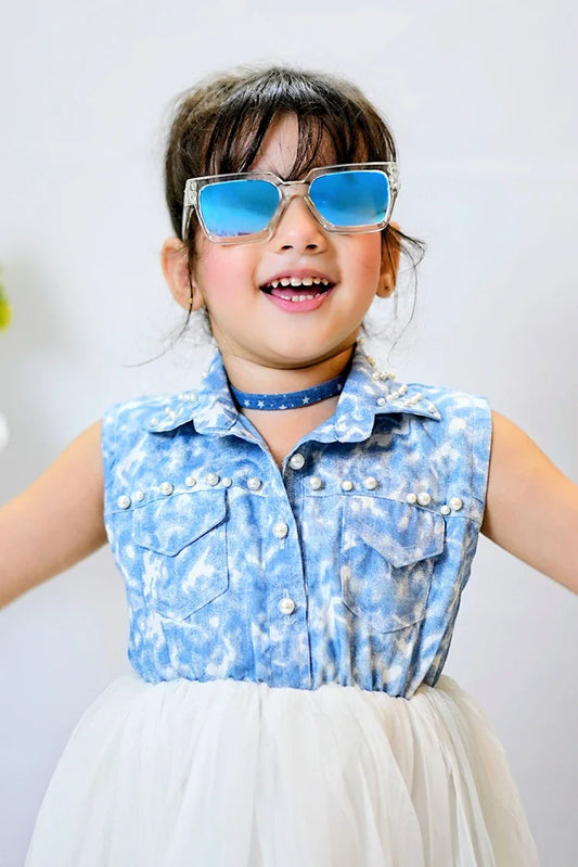 Modest - Fairy Bloom - Denim Pearl