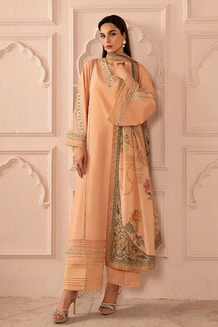 Picture of Tessa - Raw Silk Collection - Peach Delight - Available at Raja Sahib