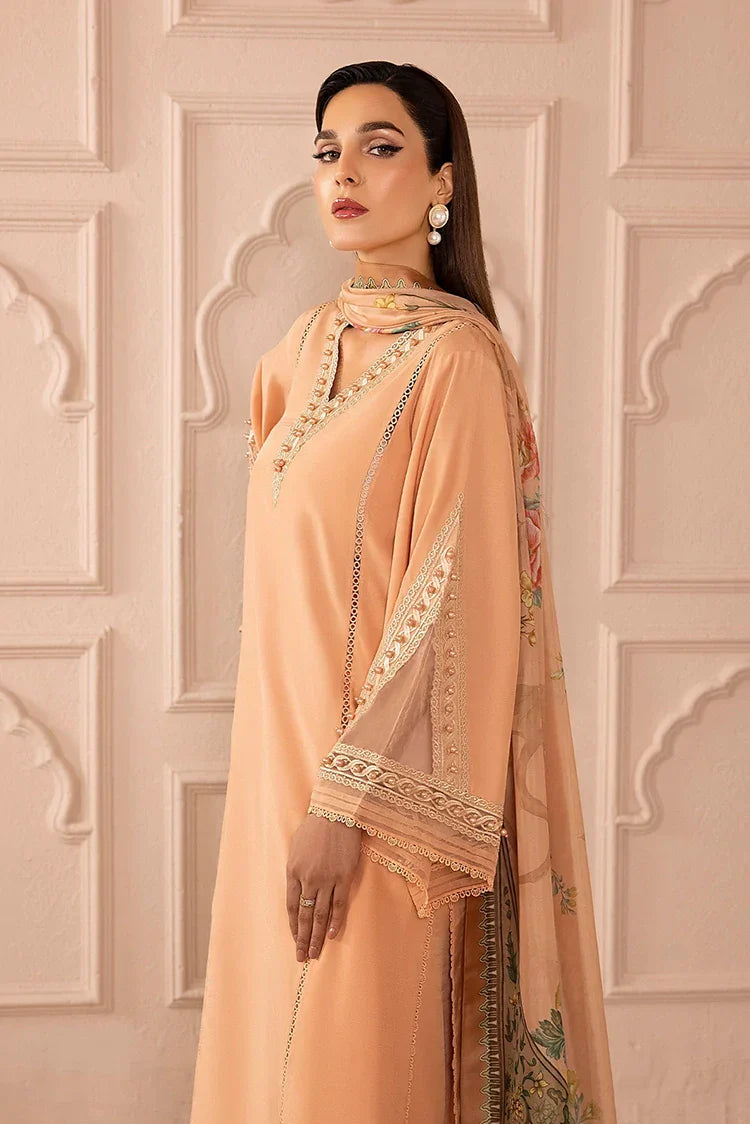 Picture of Tessa - Raw Silk Collection - Peach Delight - Available at Raja Sahib