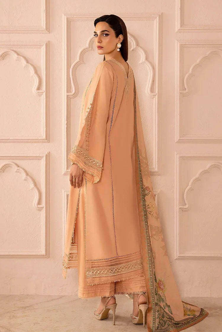 Picture of Tessa - Raw Silk Collection - Peach Delight - Available at Raja Sahib