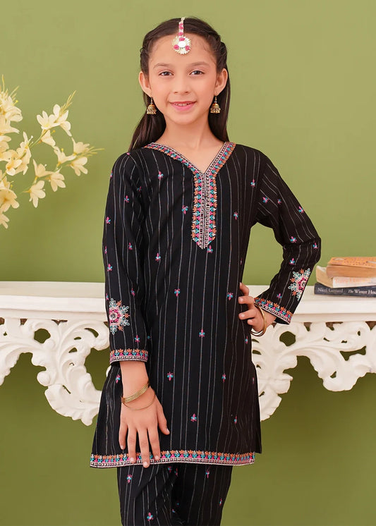 Modest - 3 Piece Khaddar Embroidered Black Suit
