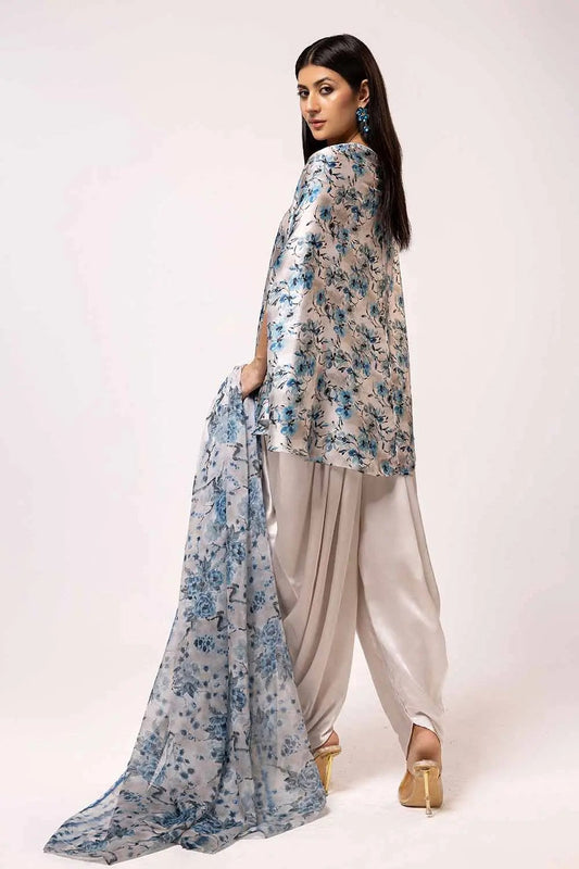 Picture of Gul Ahmed - La Soie Royal Silk Collection - 3PC Printed Silk Suit S-42007 - Unstitched - Available at Raja Sahib