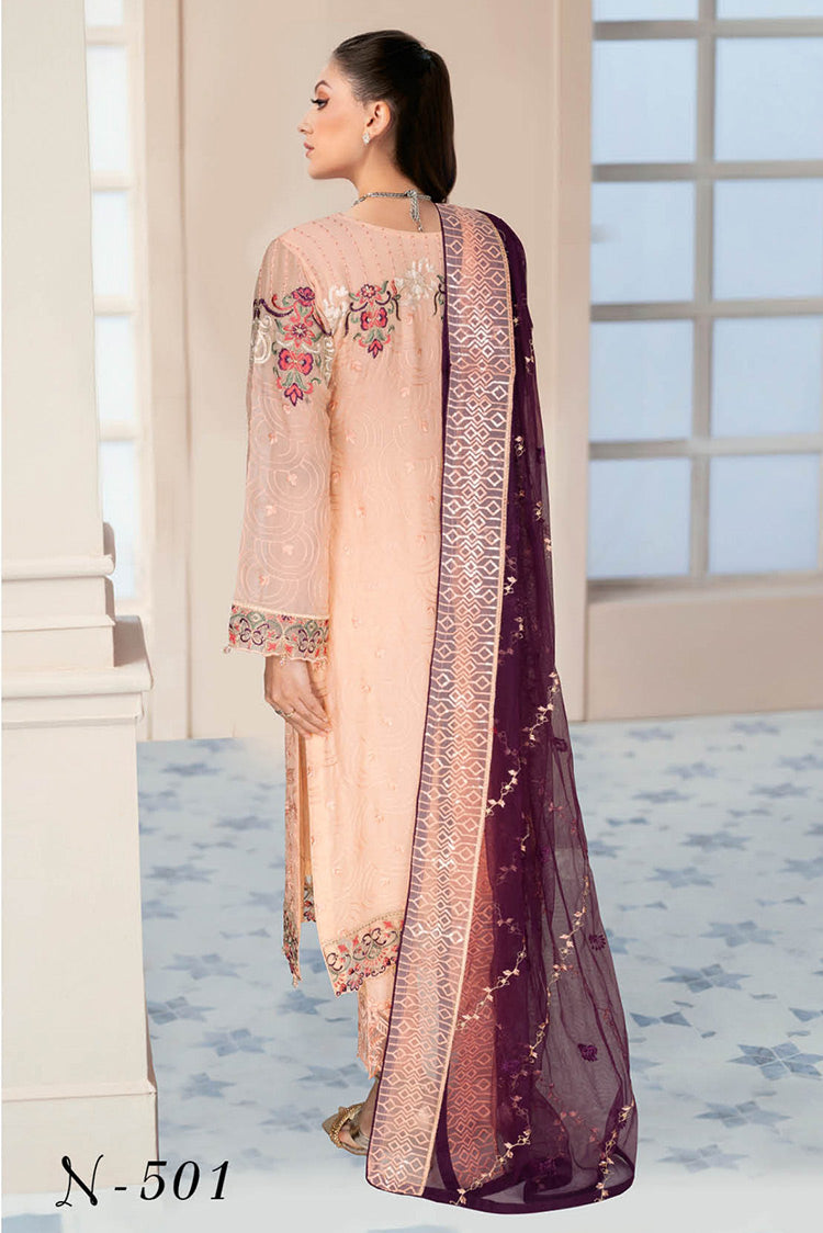 Picture of Ramsha - N 501 Nayab Weightless Chiffon Collection Vol 5 - Available at Raja Sahib