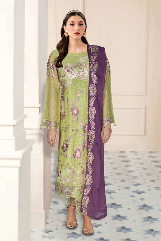 Picture of Ramsha - N 507 Nayab Weightless Chiffon Collection Vol 5 - Available at Raja Sahib