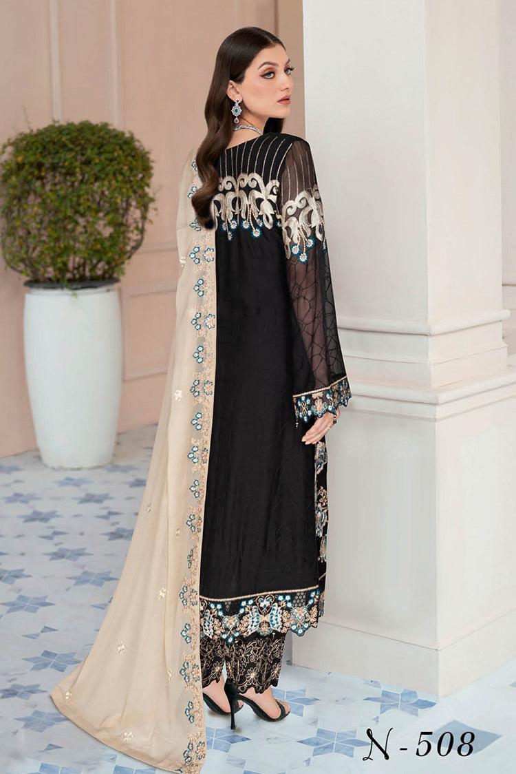 Picture of Ramsha - N 508 Nayab Weightless Chiffon Collection Vol 5 - Available at Raja Sahib