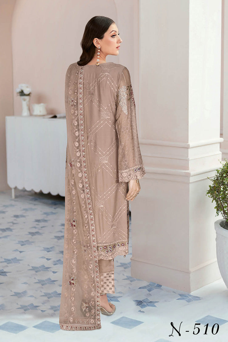 Picture of Ramsha - N 510 Nayab Weightless Chiffon Collection Vol 5 - Available at Raja Sahib