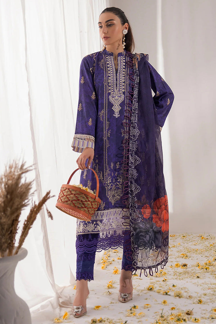 Picture of Raja Sahib - SH 04 PANSY Nur Embroidered Prints Lawn Collection - Available at Raja Sahib