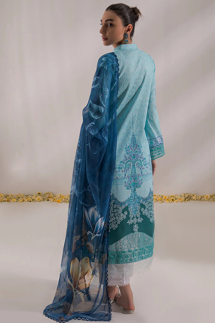 Picture of Raja Sahib - SH 07 AQUA BREEZE Nur Embroidered Prints Lawn Collection - Available at Raja Sahib