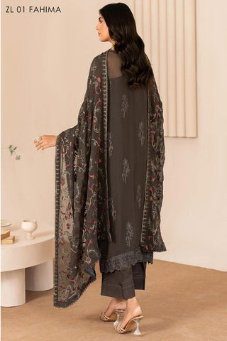 Picture of Zarif - ZL 01 FAHIMA Thread Works Chiffon Edit - Available at Raja Sahib