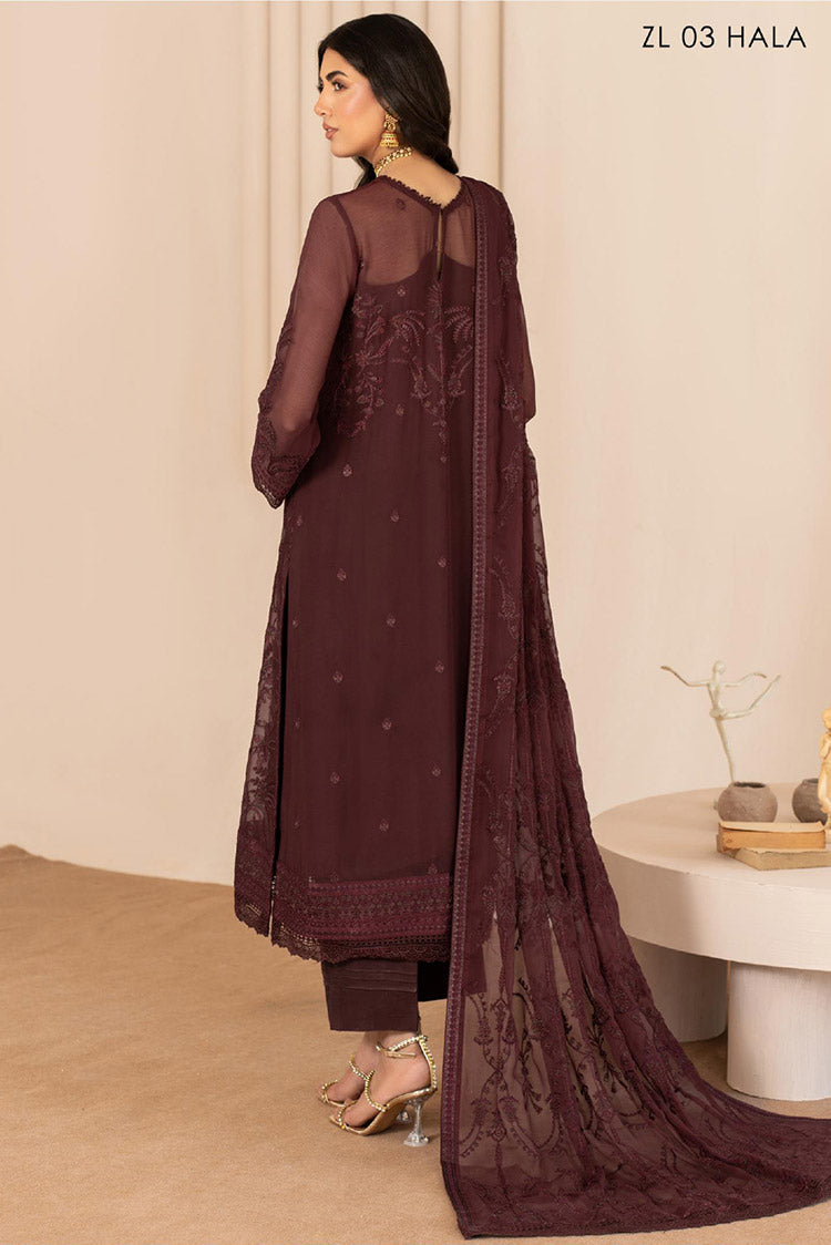 Picture of Zarif - ZL 03 HALA Thread Works Chiffon Edit - Available at Raja Sahib