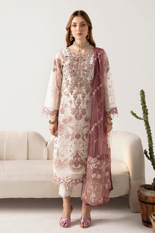 Picture of Ramsha - M 1102 Minhal Embroidered Chiffon Collection Vol 11 - Available at Raja Sahib