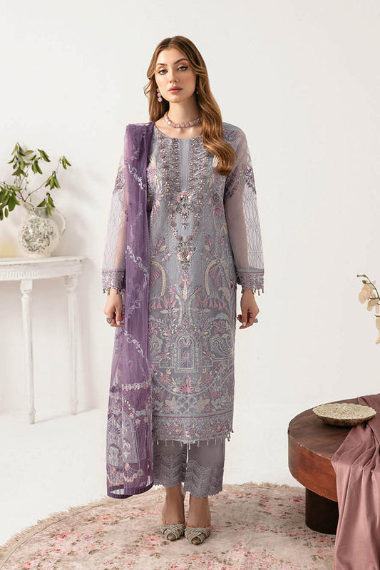 Picture of Ramsha - M 1104 Minhal Embroidered Chiffon Collection Vol 11 - Available at Raja Sahib