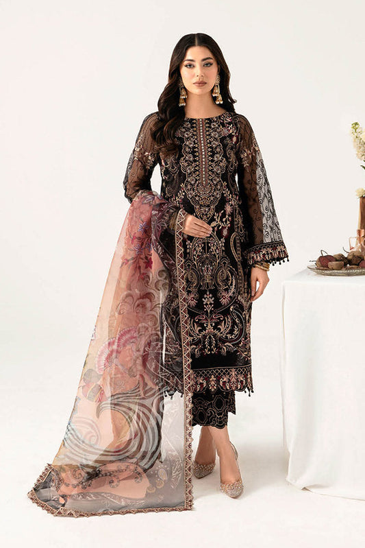 Picture of Ramsha - M 1105 Minhal Embroidered Chiffon Collection Vol 11 - Available at Raja Sahib