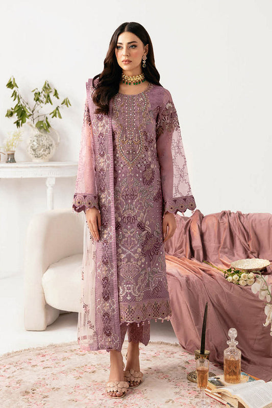 Picture of Ramsha - M 1107 Minhal Embroidered Chiffon Collection Vol 11 - Available at Raja Sahib