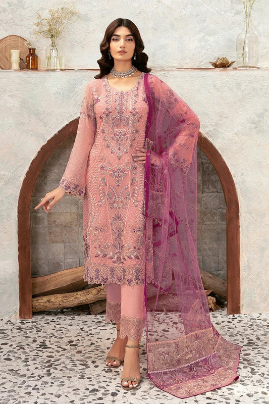 Picture of Ramsha - D 1201 Rangoon Embroidered Chiffon Collection Vol 12 - Available at Raja Sahib