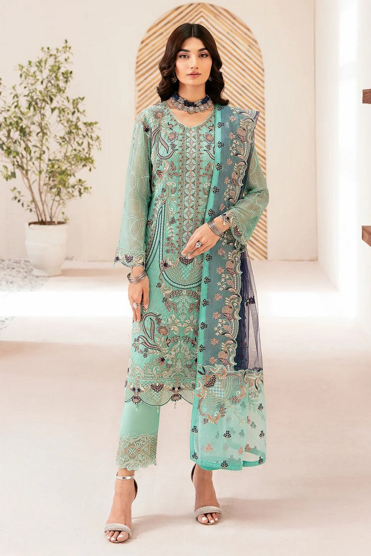 Picture of Ramsha - D 1207 Rangoon Embroidered Chiffon Collection Vol 12 - Available at Raja Sahib