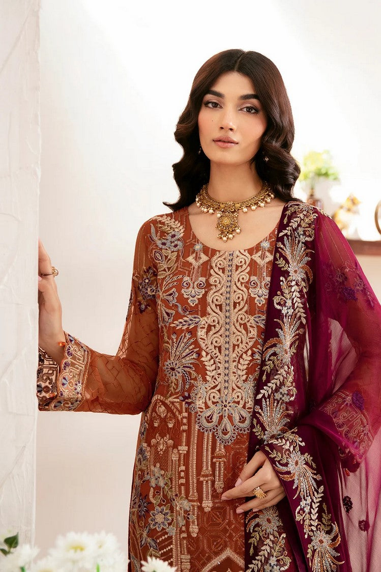 Picture of Ramsha - D 1209 Rangoon Embroidered Chiffon Collection Vol 12 - Available at Raja Sahib