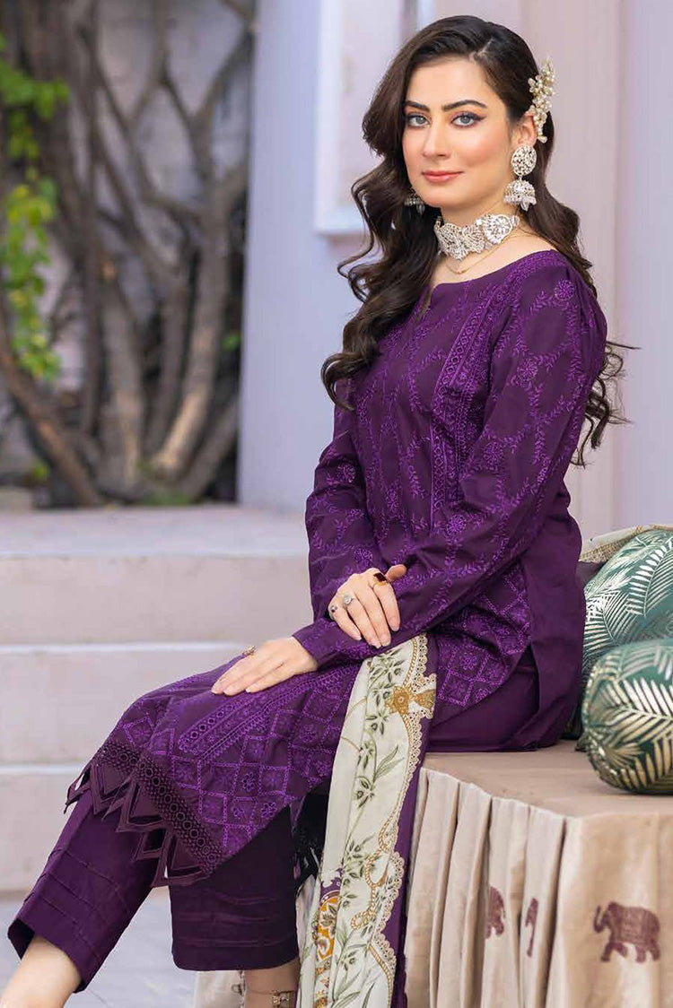 Picture of Banafsheh - BNR 175 Riwayat Khas Luxury Lawn Collection Vol 2 - Available at Raja Sahib