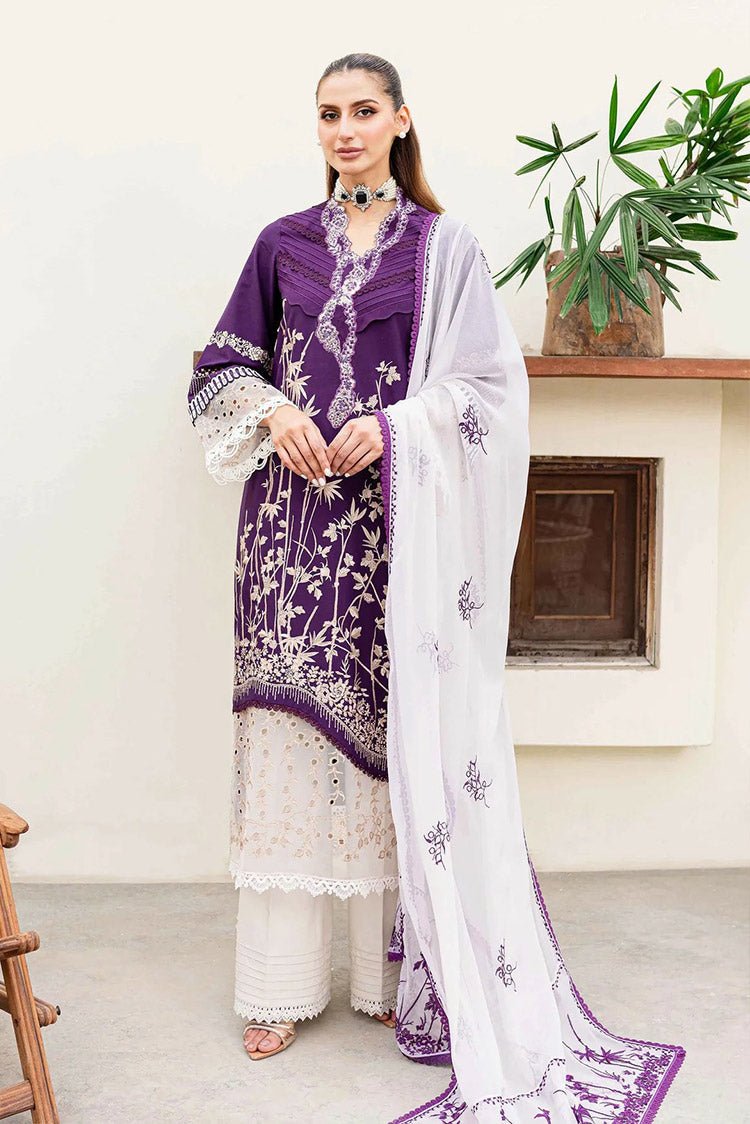 Picture of Sablevogue - SSC-03-24 Plum Orchid Shiree Embroidered Lawn Collection - Available at Raja Sahib