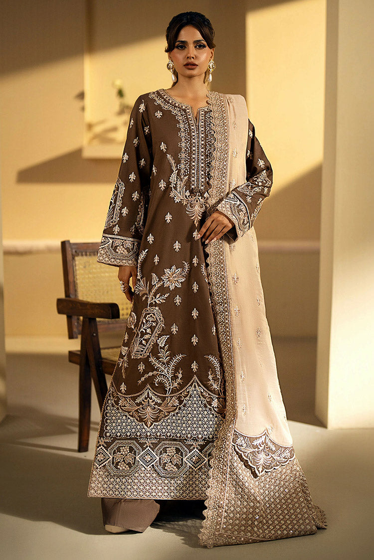 Picture of Maryum N Maria - MS24 627 Teak Asya Eid ul Azha Luxury Lawn Collection Chapter 1 - Available at Raja Sahib