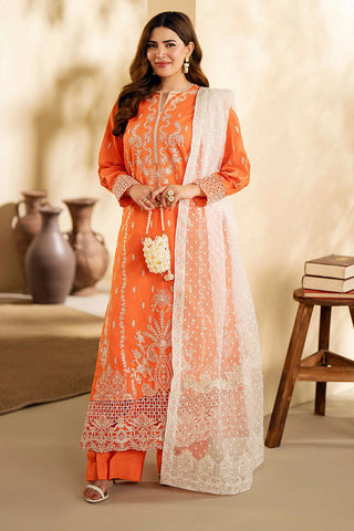 Picture of Maryum N Maria - MS24 629 Fresh Salmon Polina Eid ul Azha Luxury Lawn Collection Chapter 1 - Available at Raja Sahib