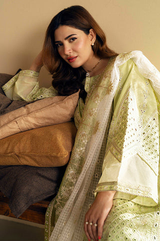 Picture of Maryum N Maria - MS24 634 LIly Green Yulia Eid ul Azha Luxury Lawn Collection Chapter 1 - Available at Raja Sahib