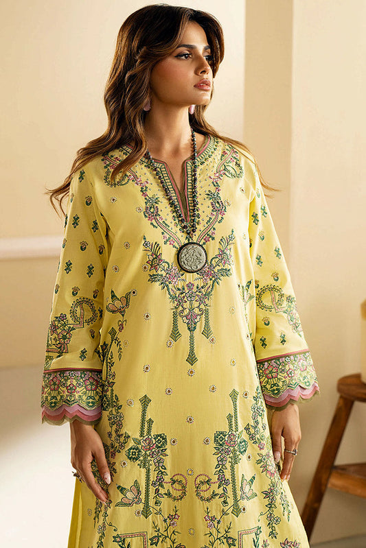 Picture of Maryum N Maria - MS24 635 Yellow IRIS Vera Eid ul Azha Luxury Lawn Collection Chapter 1 - Available at Raja Sahib