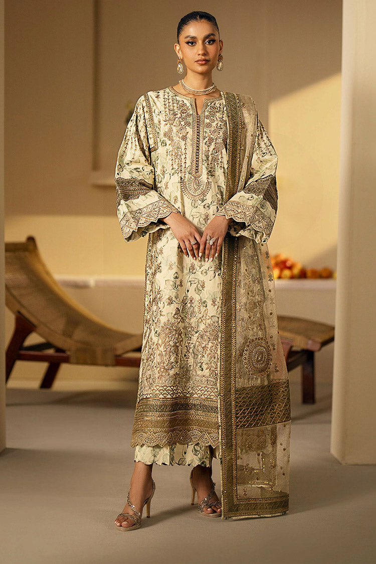 Picture of Maryum N Maria - MS24 636 Wood Ash Nadya Eid ul Azha Luxury Lawn Collection Chapter 1 - Available at Raja Sahib