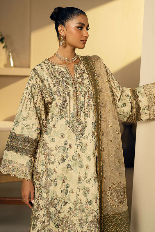 Picture of Maryum N Maria - MS24 636 Wood Ash Nadya Eid ul Azha Luxury Lawn Collection Chapter 1 - Available at Raja Sahib