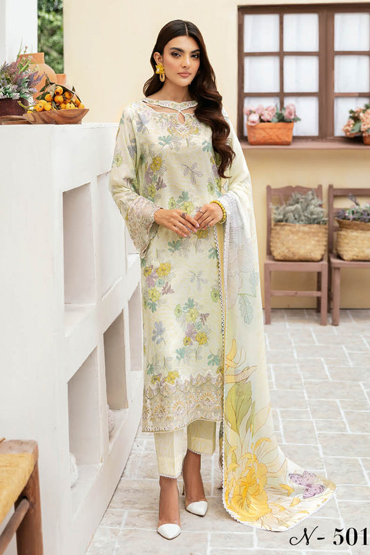 Picture of Ramsha - N 501 Rangrez Luxury Lawn Collection Vol 5 - Available at Raja Sahib