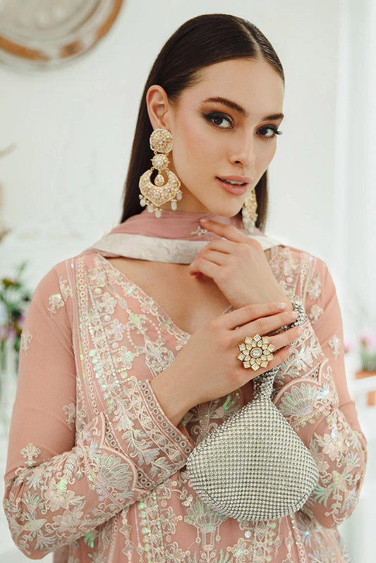 Picture of Freesia - SW23 503 Pink Nude Negar Ariya Chiffon De Luxe - Available at Raja Sahib