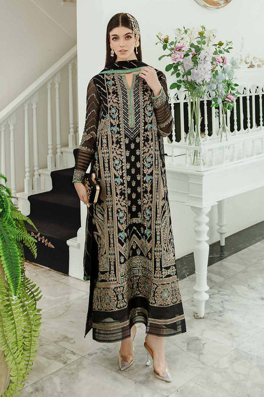 Picture of Freesia - SW23 507 Black Iman Ariya Chiffon De Luxe - Available at Raja Sahib