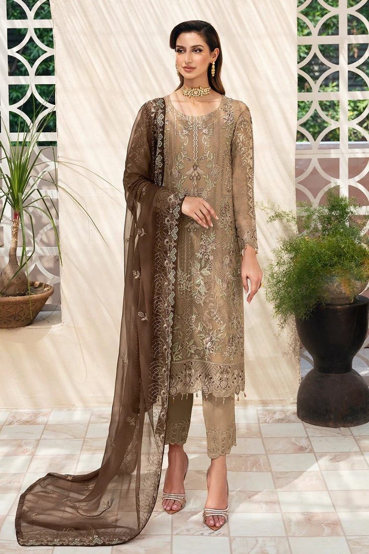 Picture of Ramsha - A 904 Chevron Embroidered Chiffon Collection Vol 9 - Available at Raja Sahib