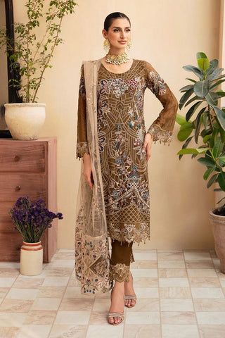 Picture of Ramsha - A 910 Chevron Embroidered Chiffon Collection Vol 9 - Available at Raja Sahib