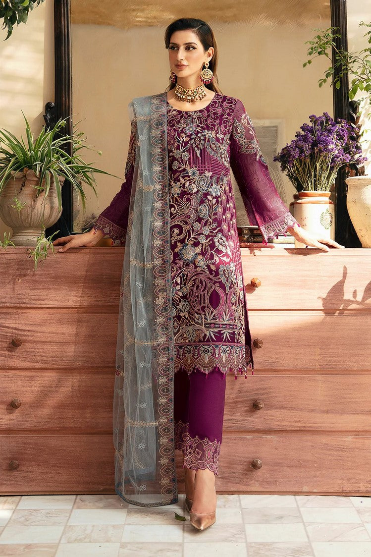 Picture of Ramsha - A 911 Chevron Embroidered Chiffon Collection Vol 9 - Available at Raja Sahib