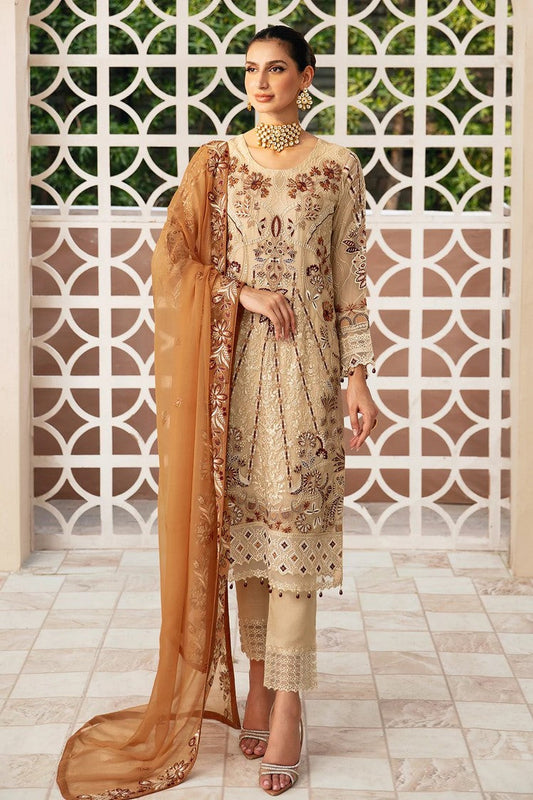 Picture of Ramsha - A 912 Chevron Embroidered Chiffon Collection Vol 9 - Available at Raja Sahib