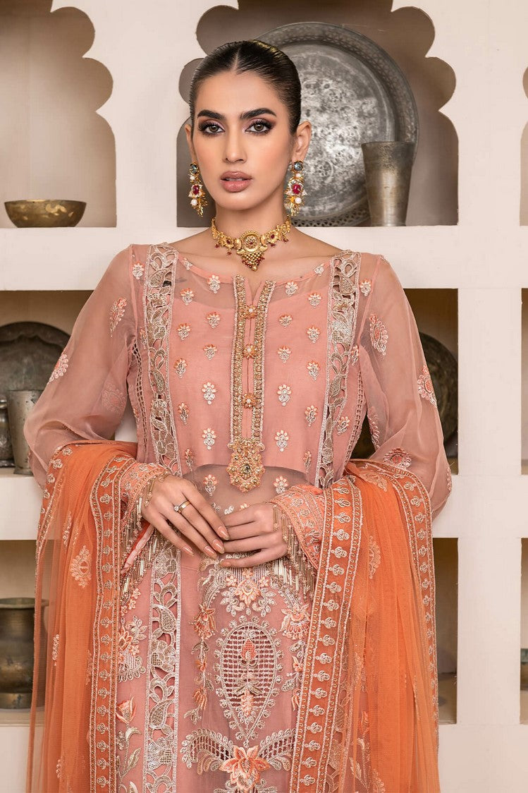 Picture of Janique - JJ Embelished Luxury Collection - D 01 Delight Pink - Unstitched - Available at Raja Sahib