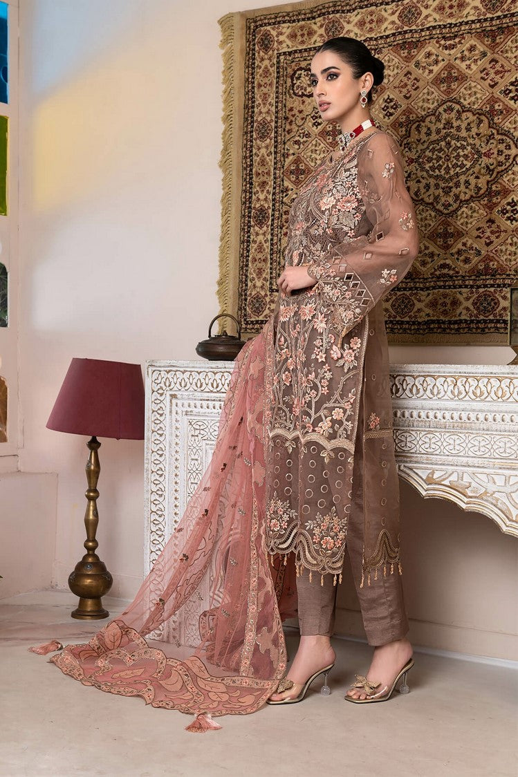 Picture of Janique - JJ Embelished Luxury Collection - D 05 Apricot Blossom - Unstitched - Available at Raja Sahib