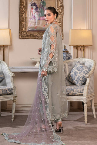 Janique - JJ Embelished Luxury Chiffon Collection Vol 2 - D 06 Gray Smoke - Unstitched