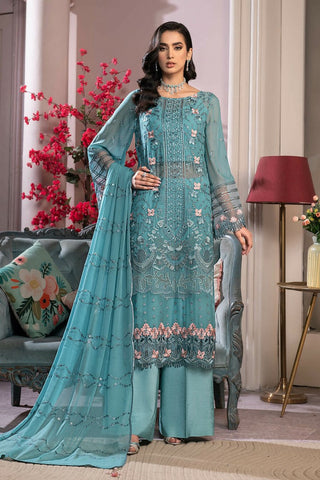 Picture of Janique - JJ Embelished Luxury Chiffon Collection Vol 3 - D 027 - Unstitched - Available at Raja Sahib