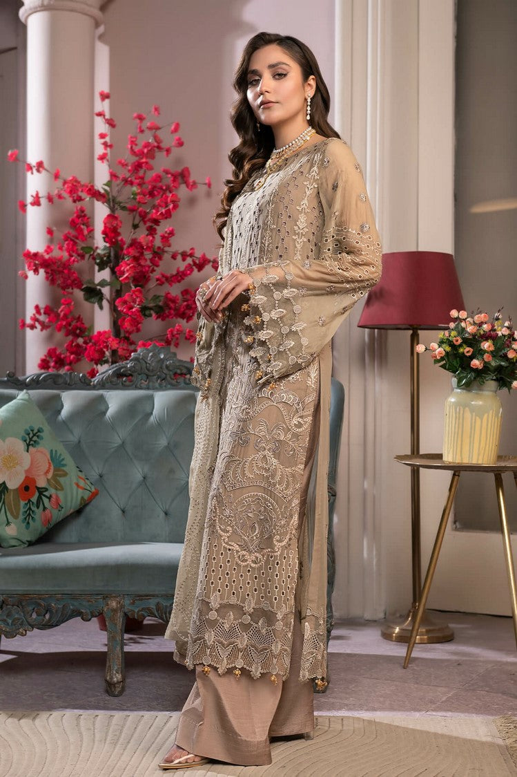 Picture of Janique - JJ Embelished Luxury Chiffon Collection Vol 3 - D 028 - Unstitched - Available at Raja Sahib