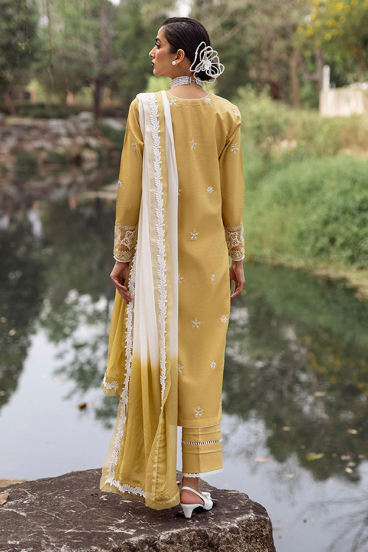 Picture of Roheenaz - RNZ 02A Forsythia Dahlia Embroidered Lawn Collection - Available at Raja Sahib