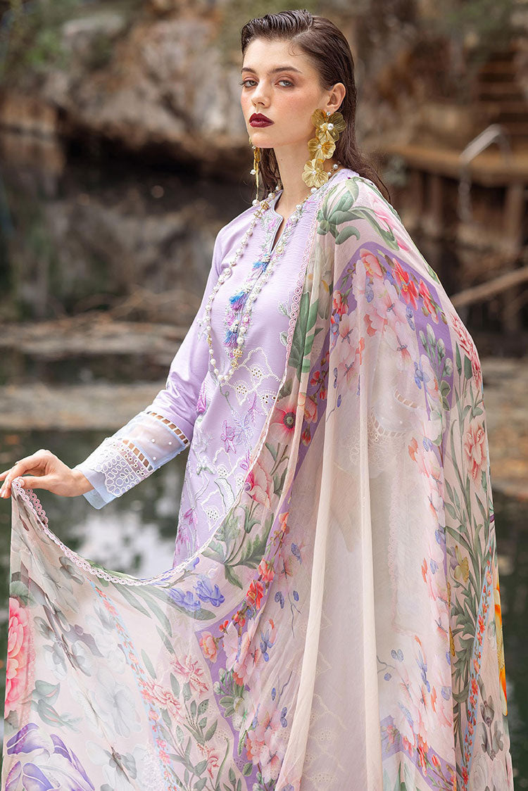 Picture of Roheenaz - RNZ 03B Iris Dahlia Embroidered Lawn Collection - Available at Raja Sahib